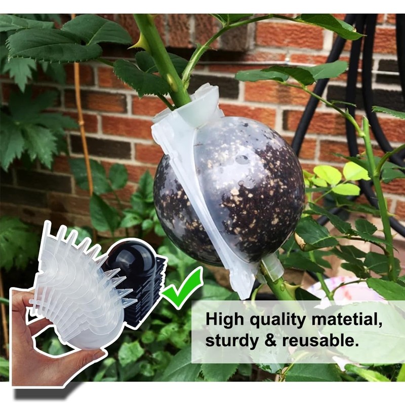 Air Layering Propagation Kit - 9 PCS Clear Grafting Balls for Fast Plant Growth gallery