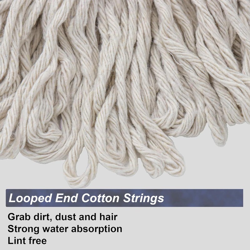 Cotton String Screw on Mop Replacement Head Compatible with All Standard US Pole gallery