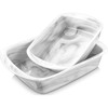 2 Pcs Rectangular Baking Dish 11'' 8''), Marble Grey Porcelain Bakeware Set gallery