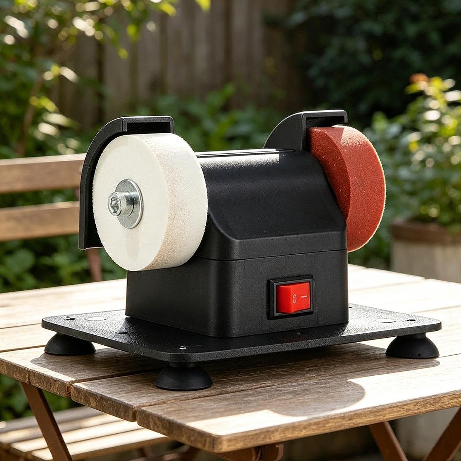 Mini Bench Grinder Craft Polisher Black for Woodworking Home Use Farmhouse gallery