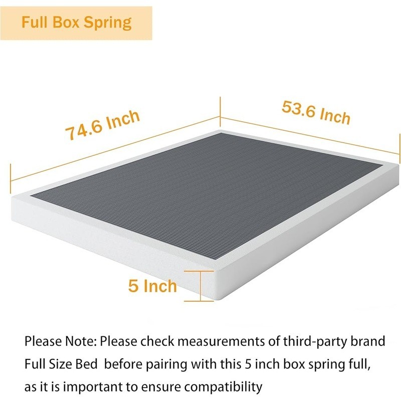 Durable Metal Box Spring Mattress Foundation Squeak Resistant Easy Assembly New gallery
