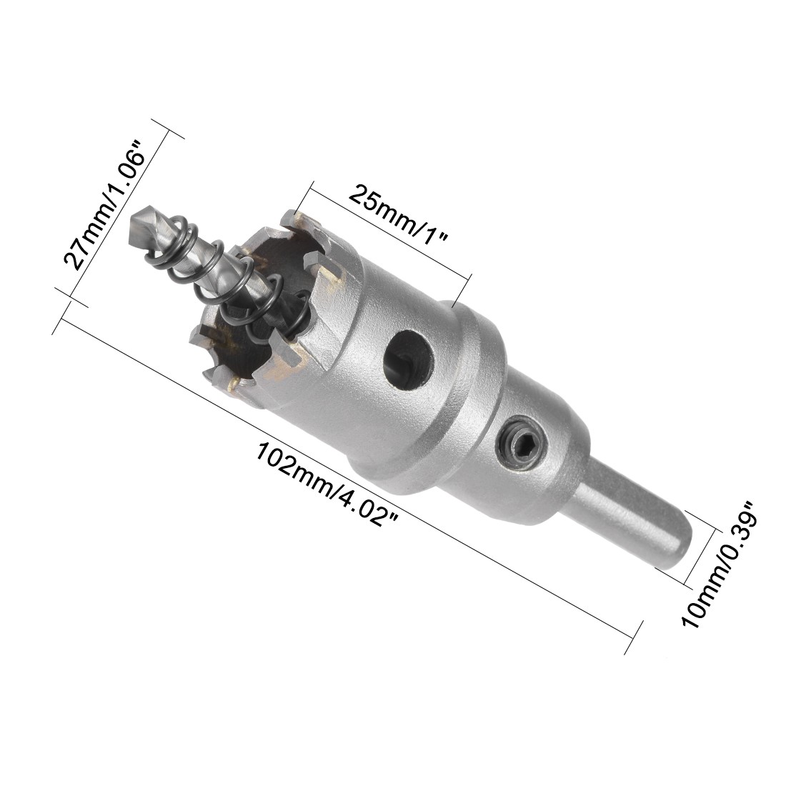 Carbide Hole Saw Cutter Drill Bit for Stainless Steel Alloy, 27mm gallery