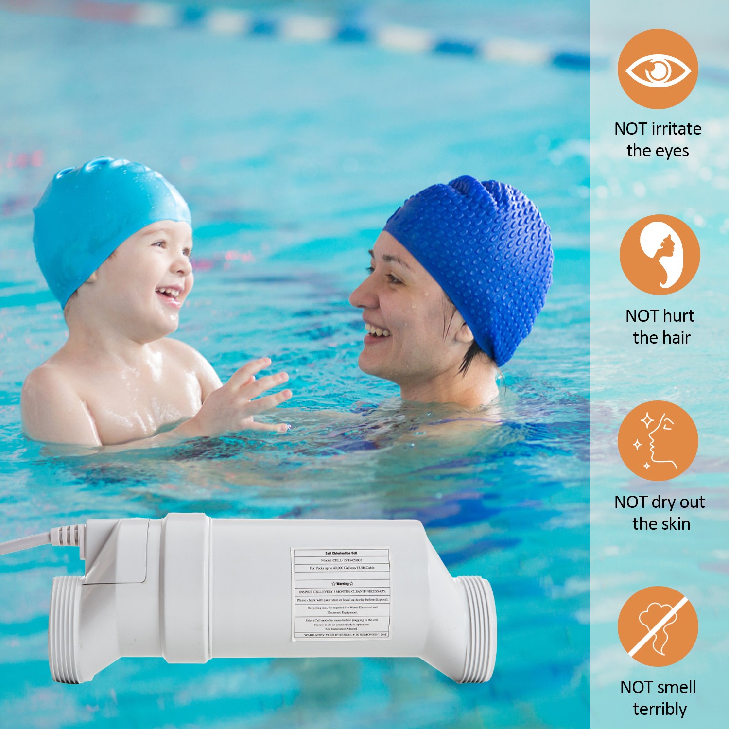 Salt cell for pool Compatible with Hayward 15000-40000Gal Pool Salt Filters US gallery