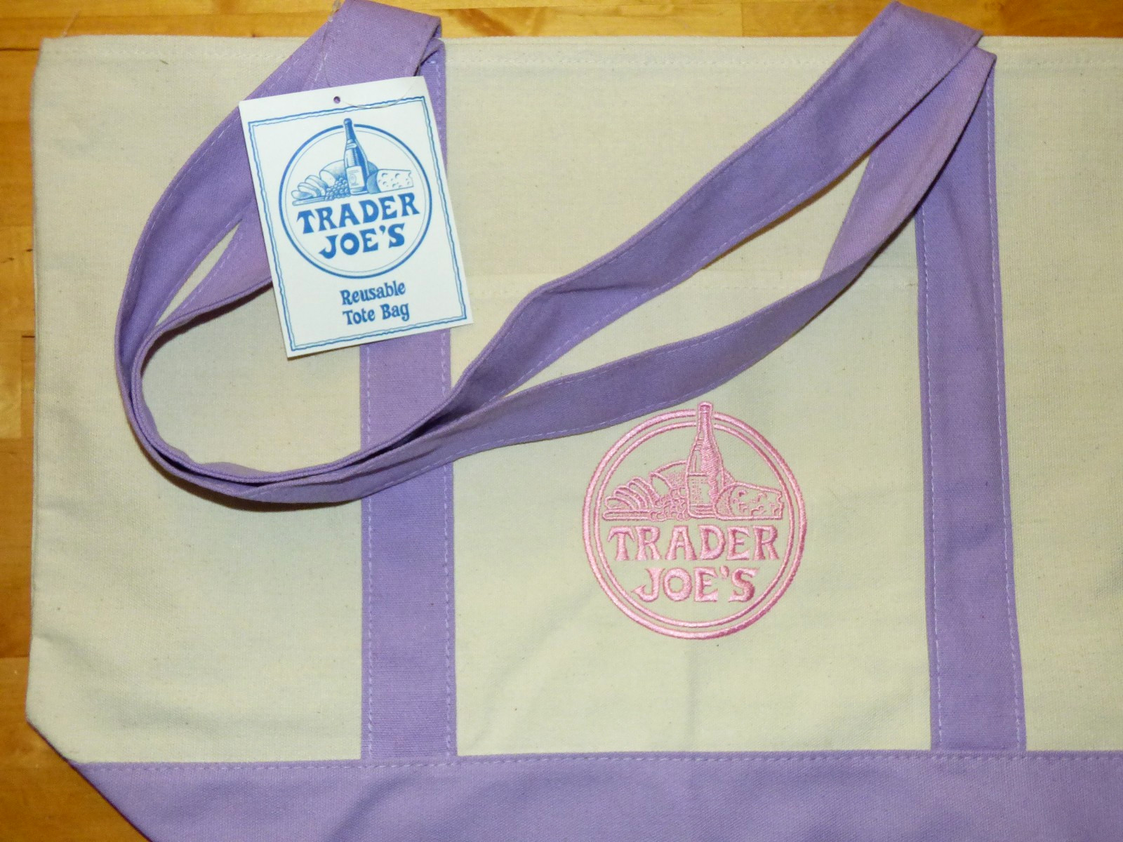 Trader Joe's - LARGE Canvas Tote Bag - Lavender - Spring 2026 - Limited Edition gallery