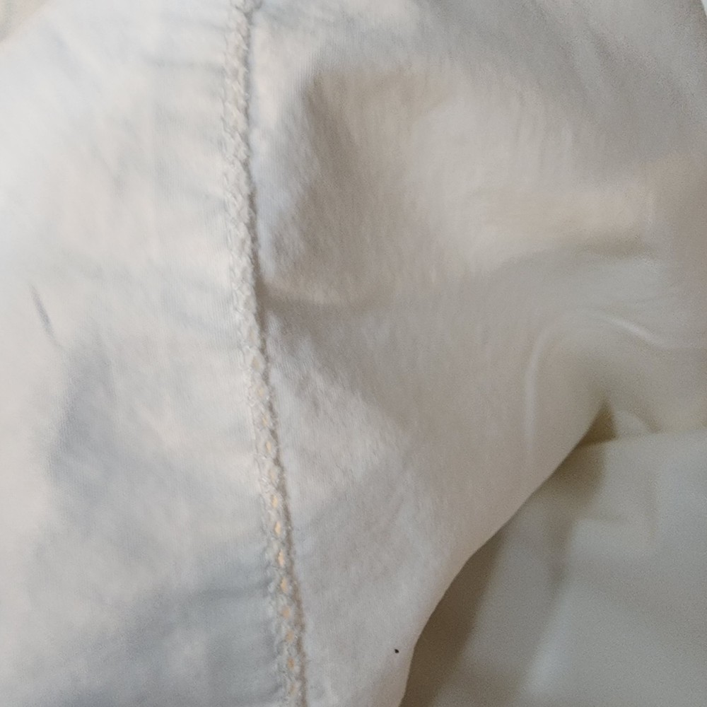 Matouk King White Crisp Flat Sheet 100% Cotton Percale Hemstitch