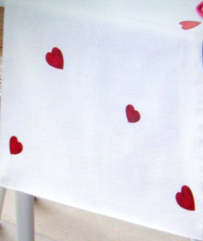 WILLIAMS SONOMA HEART TABLE RUNNER 100% COTTON 16 X 108 INCHES NEW WITH TAGS gallery