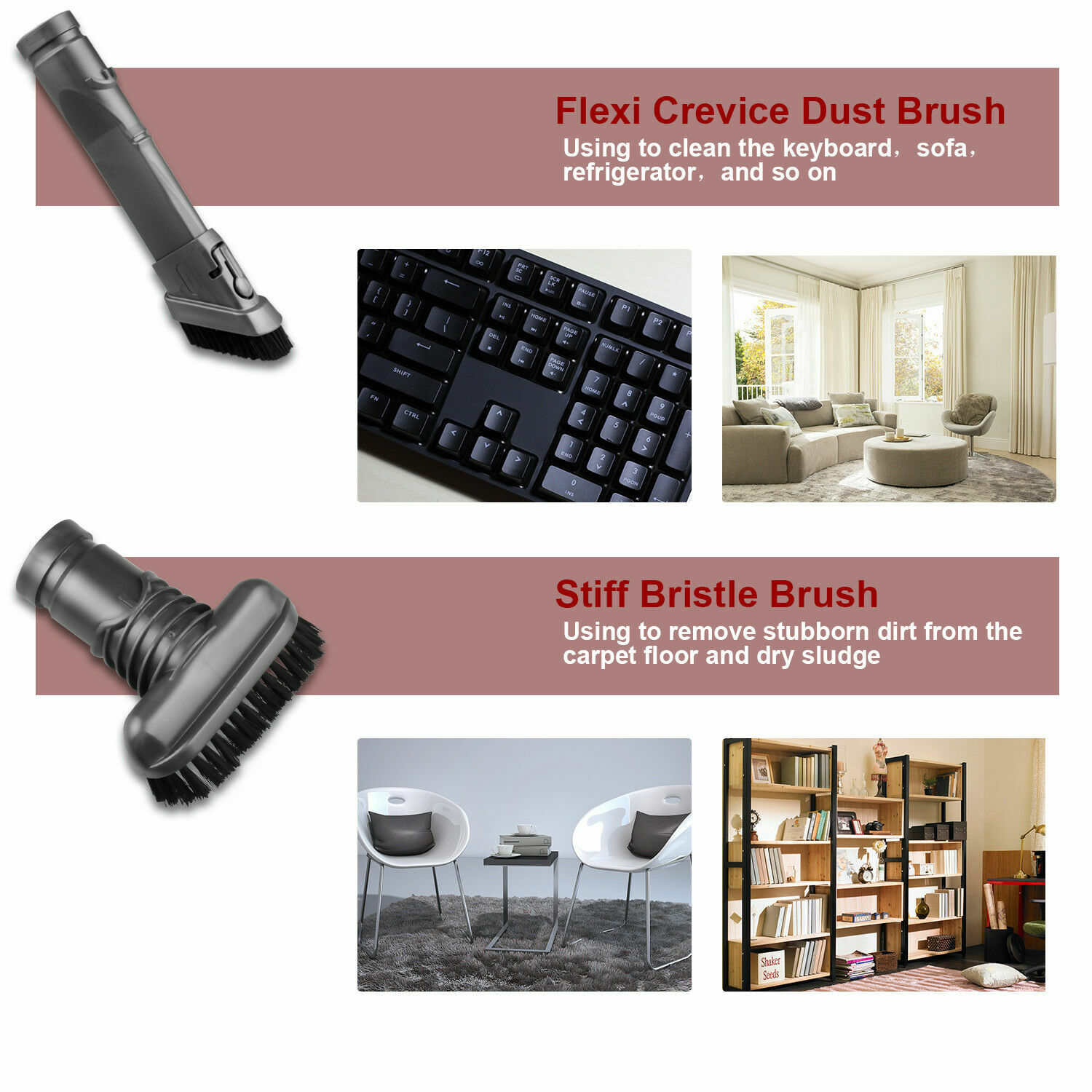 5 Pcs For Dyson V6 Brush Attachments Kit DC16 DC24 DC34 DC35 Animal Accessories gallery
