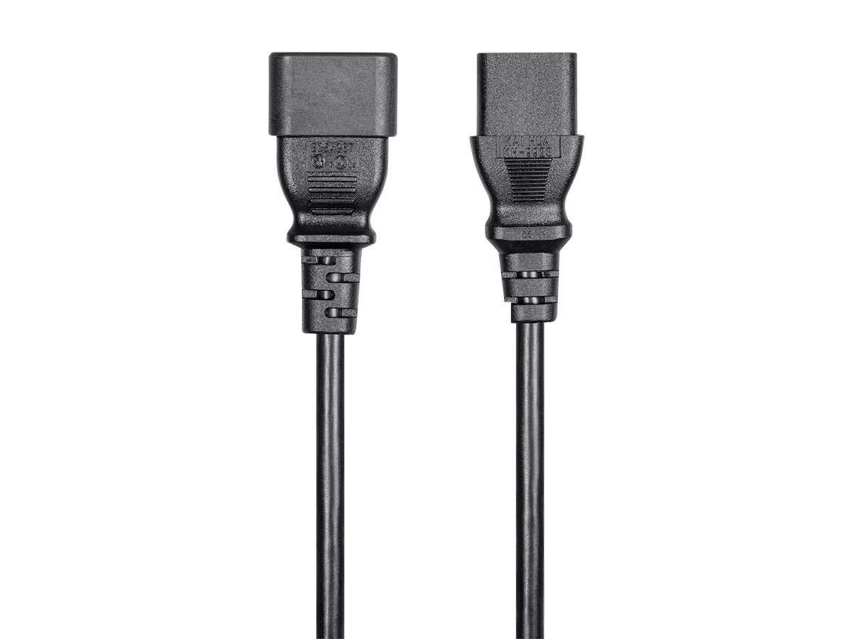 Monoprice Extension Cord - IEC 60320 C14 to 60320 C13, 13 5 Feet, Black gallery