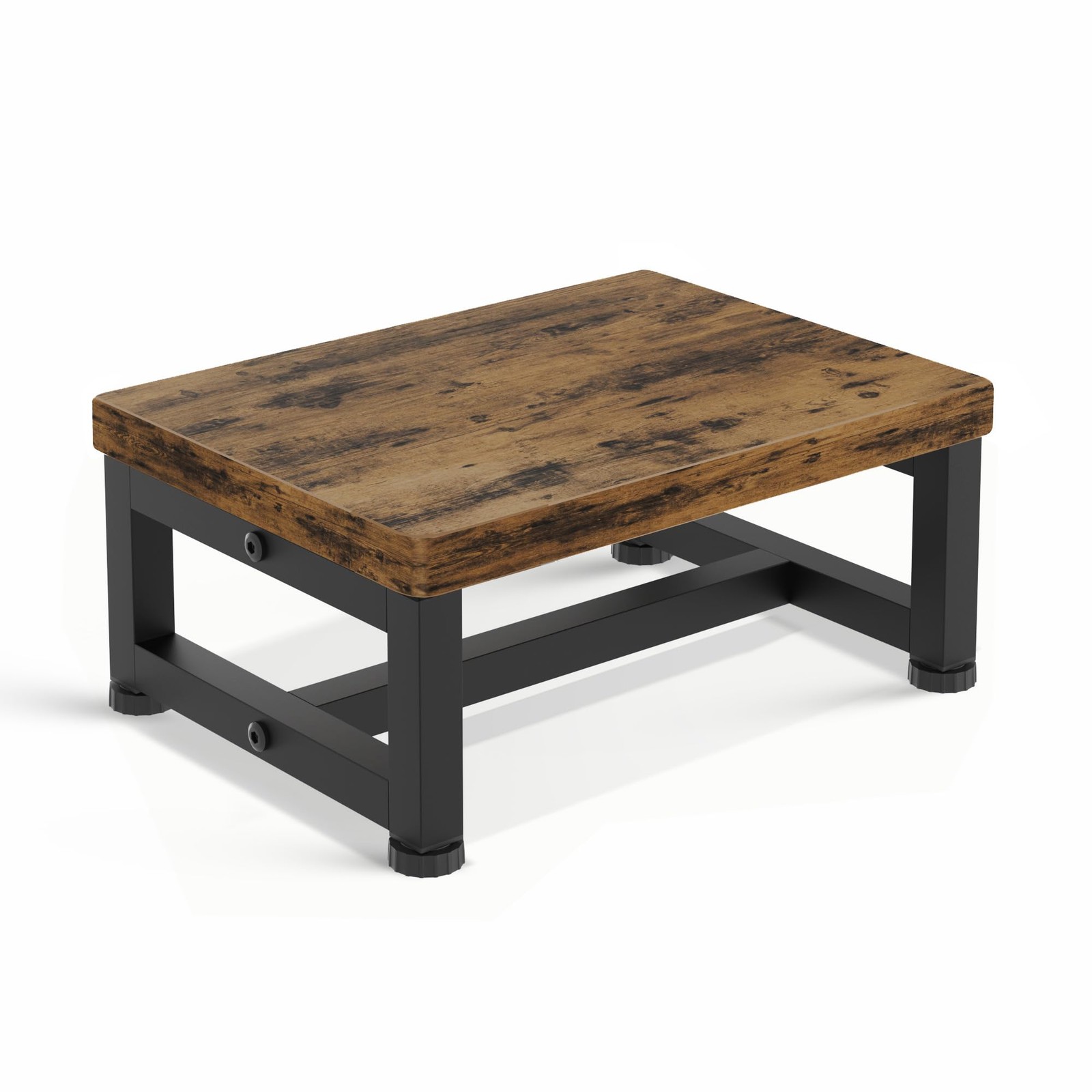 Step Stools For Adults Kids Sturdy Wooden 450LB Capacity Anti-Slip Rustic Brown gallery