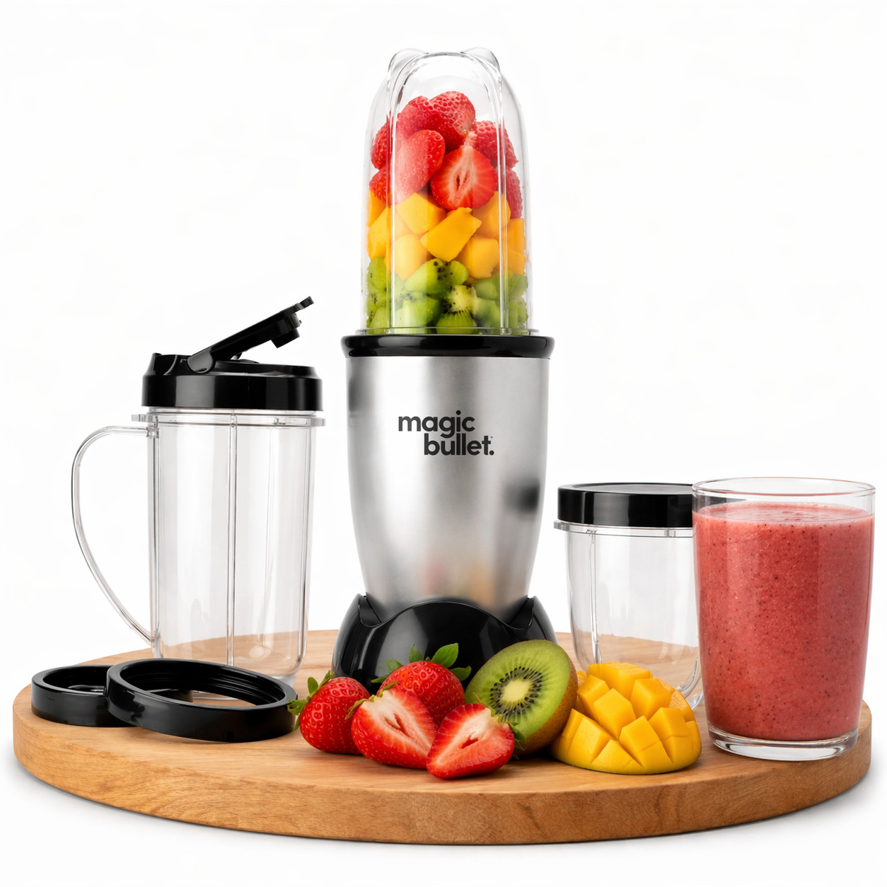 The Magic Bullet 11 Piece Set Blender & Mixer, Small, Silver, Brand New gallery