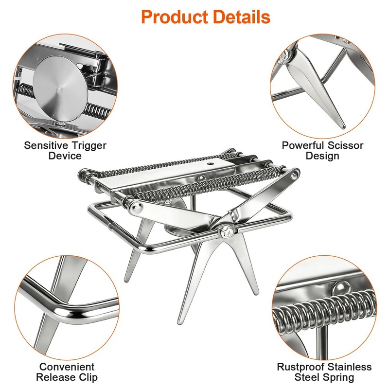 2x Easy Setup Reusable Mole Scissor Traps Solid Metal For Outdoor Rodent Control gallery