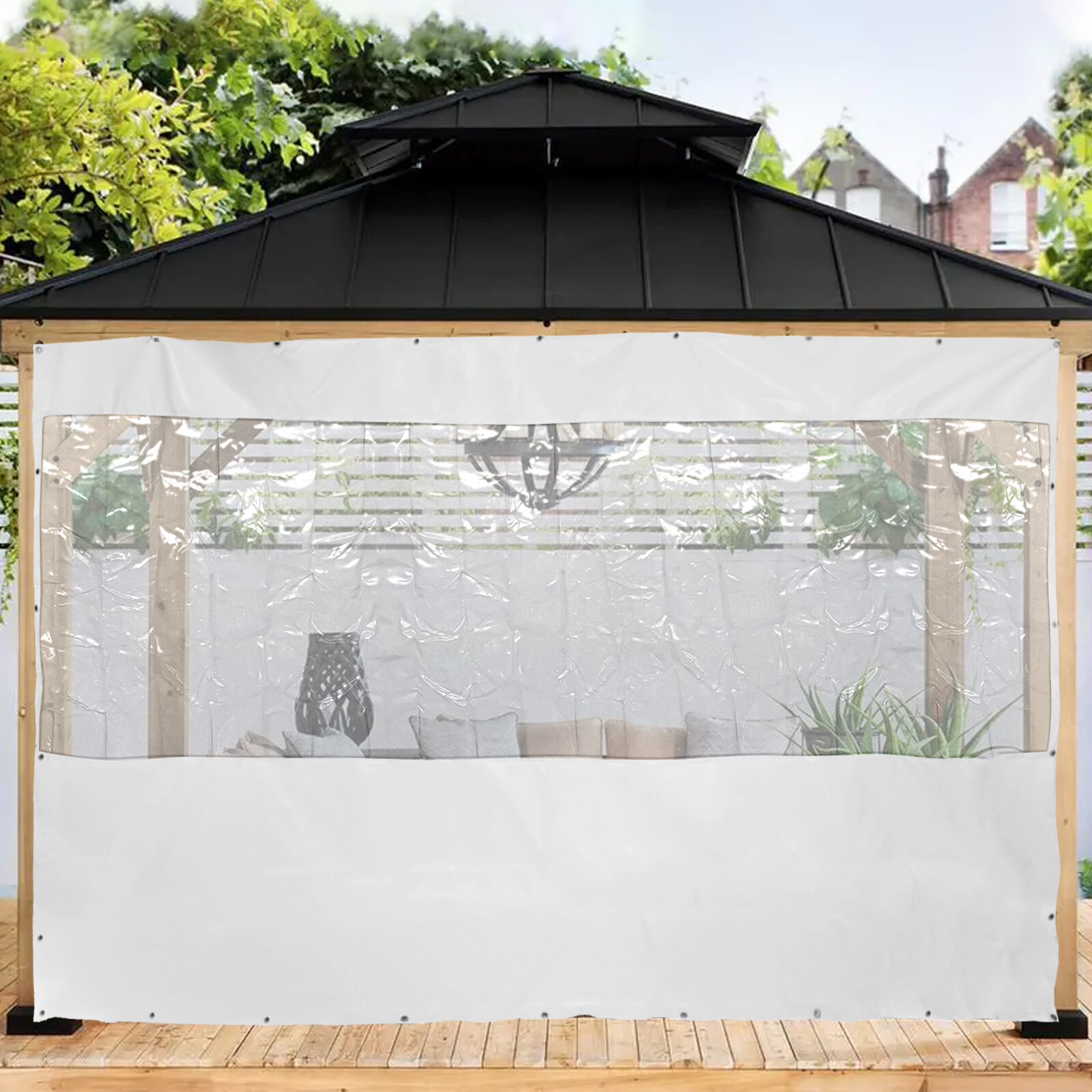 Commercial Grade Waterproof PVC Clear Awning 8*13FT Heavy Duty Patio Enclosure gallery