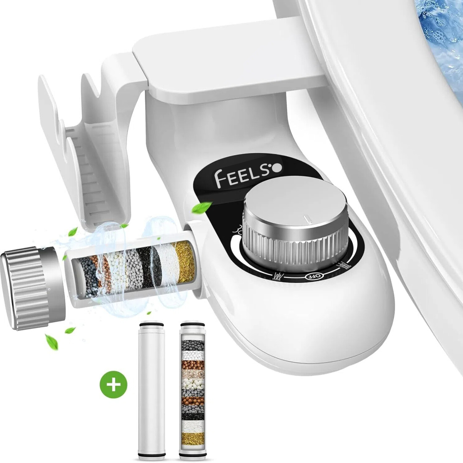 Bidet Fresh Water Spray Kit Non Electric Toilet Seat Attachment with Dual Nozzle gallery