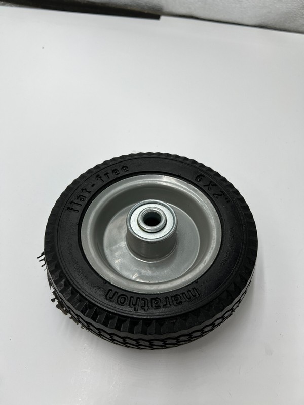 (QTY 2) MARATHON Flat-Free Polyurethane Foam Wheel 6-1/8" 46G080 33101 gallery