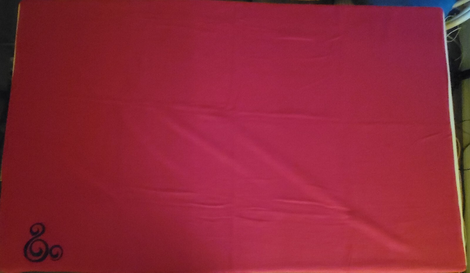 Soft Embroidered Swirl Mickey Red Fleece Blanket NEW gallery