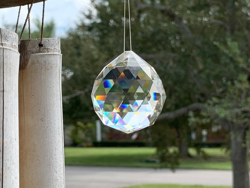 Crystal Prism Ball Globe Rainbow Maker Window Prisms Suncatcher 45mm US Seller! gallery