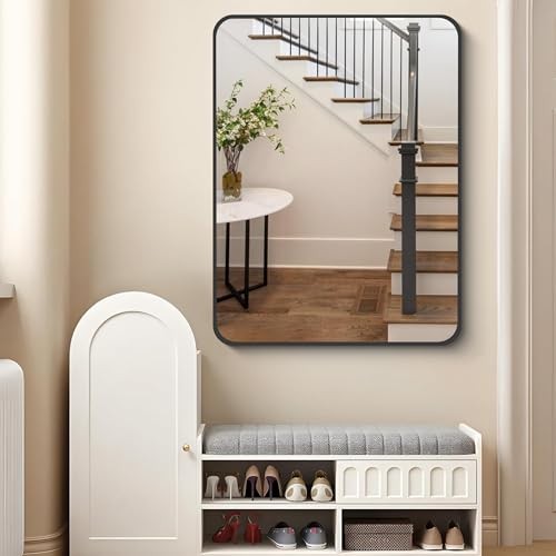 Bathroom Mirror 30" X 40", Large Rectangular Wall Mirror 40"L x 30"W Black gallery