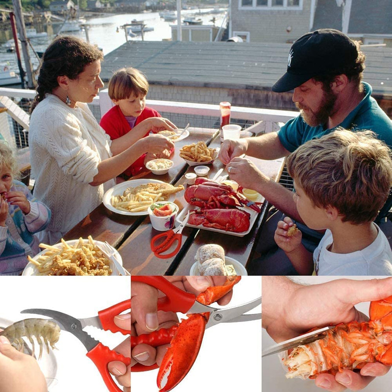 4Pcs Seafood Scissors Crab Scissors Seafood Shears Multifunctional Crab Leg C gallery