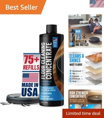 Effortless Floor Care: 75+ Refills Robot Vacuum Cleaning Solution – Made in USA