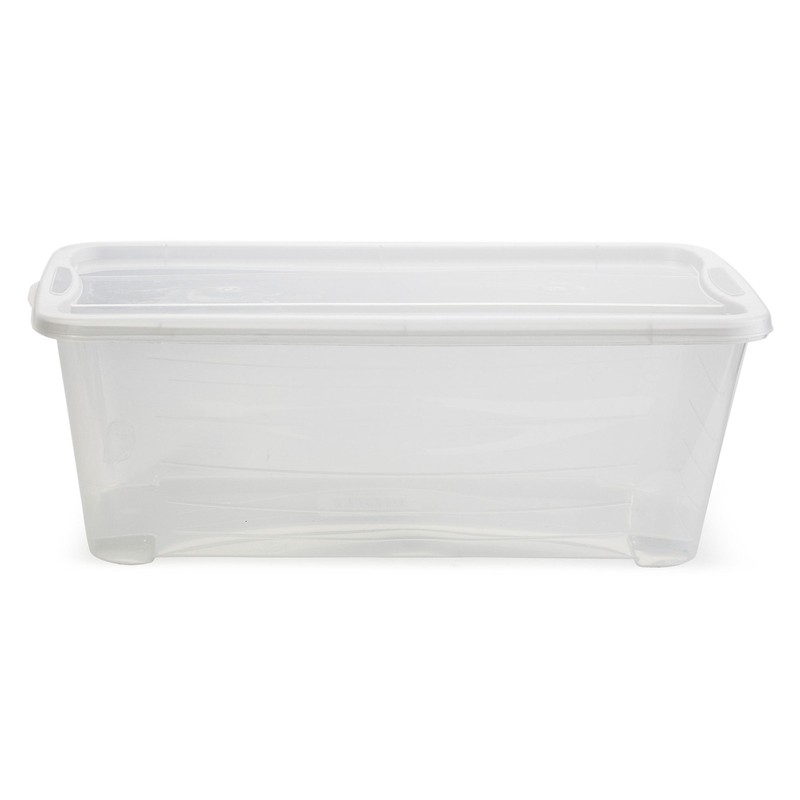 Life Story 6 Quart Rectangular Clear Plastic Lidded Storage Shoe Box, 4 Pack gallery