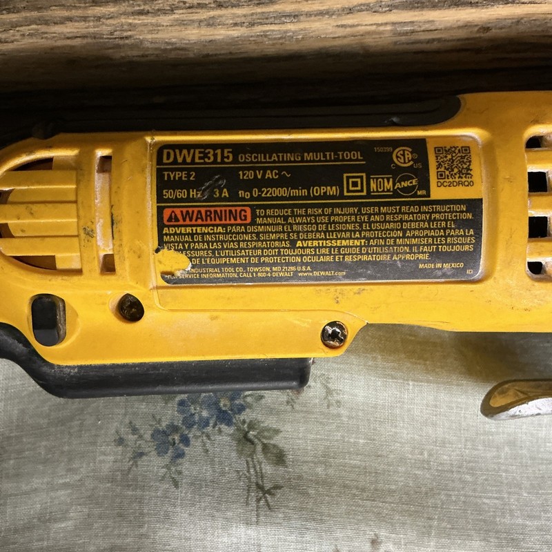 Dewalt DWE315 Type 2 Oscillating Multi-tool Type1 Corded Electric Pre-owned gallery
