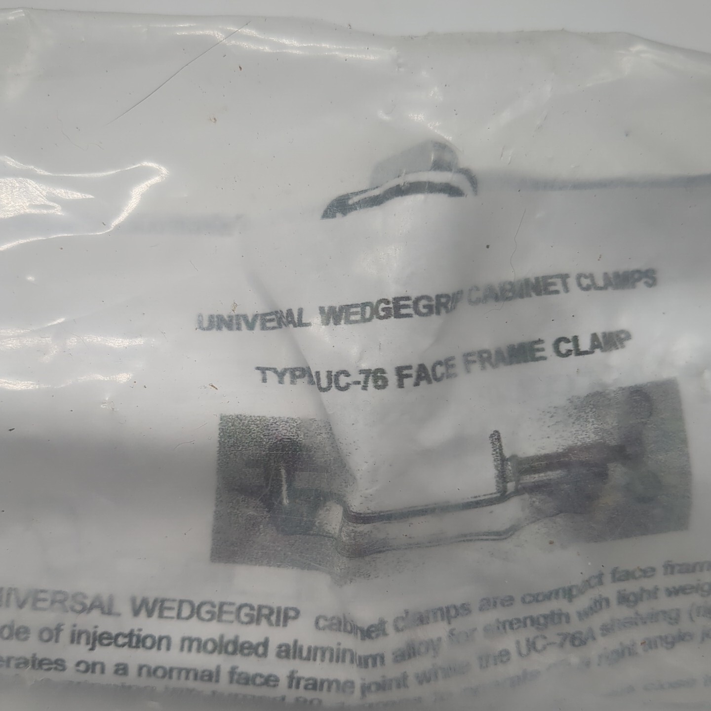 Universal UC-76A Right Angled Cabinet Clamp UC-76 Face Frame Clamp Set of 2 NIP gallery