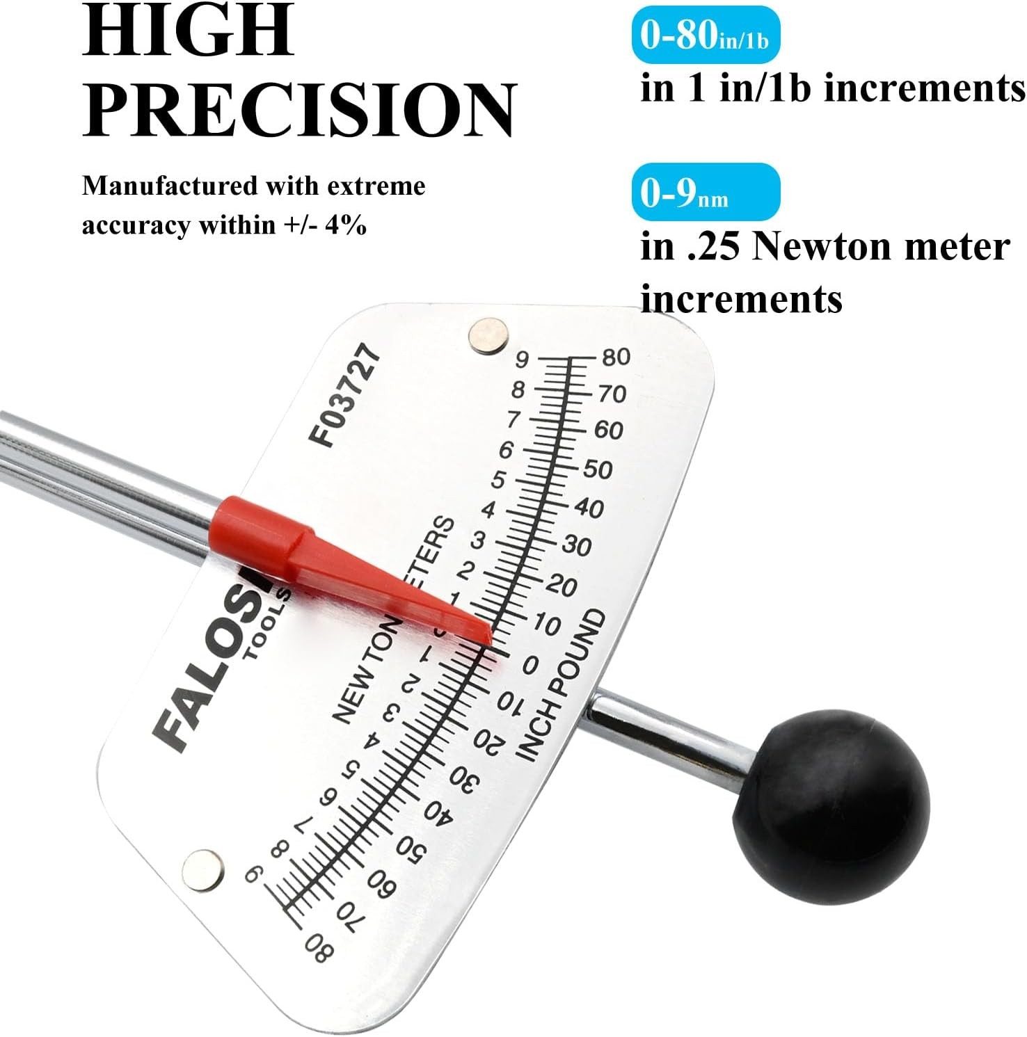 1/4 Drive Beam Torque Wrench 0-80 Inch Pounds gallery
