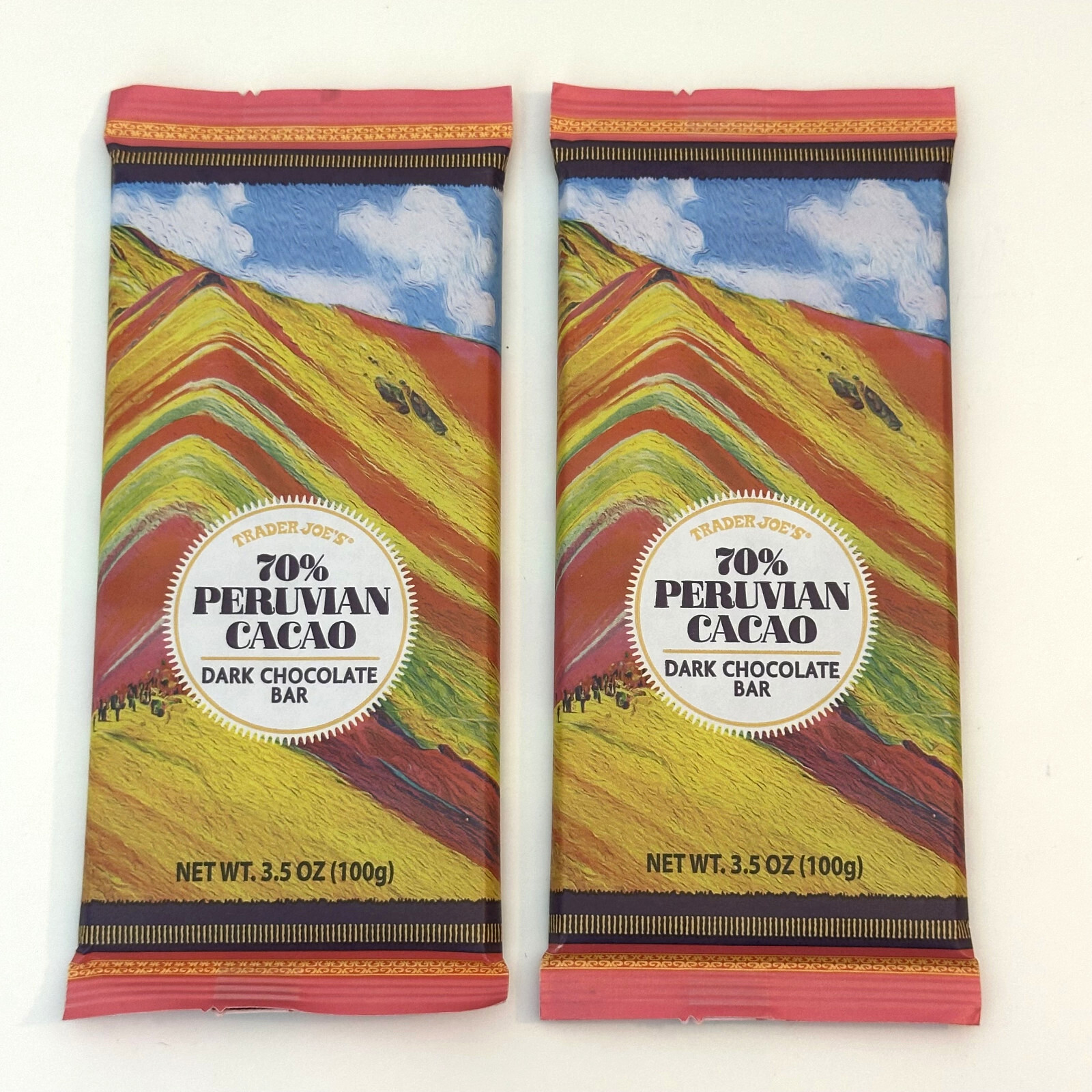 2 Pack Trader Joe's 70% Peruvian Cacao Dark Chocolate Bar 3.5 oz Each gallery