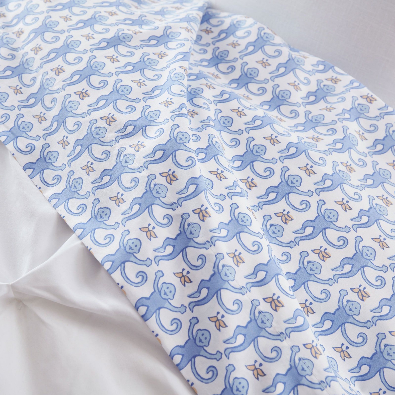 Best Seller Roller Rabbit Monkey Organic Sheet Set,Twin/Twin XL Blue gallery
