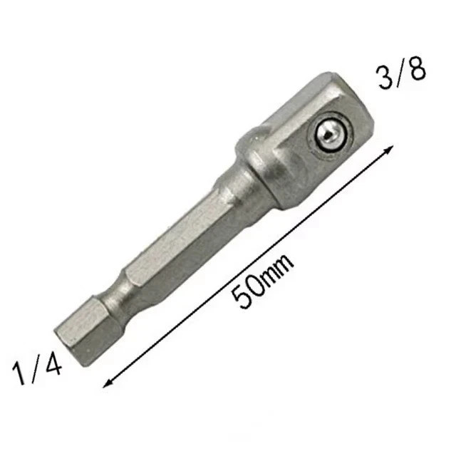 1/4" 3/8" 1/2" Socket Adapter Drill BIts Set Hex Shank Impact Driver Tools - NEW gallery