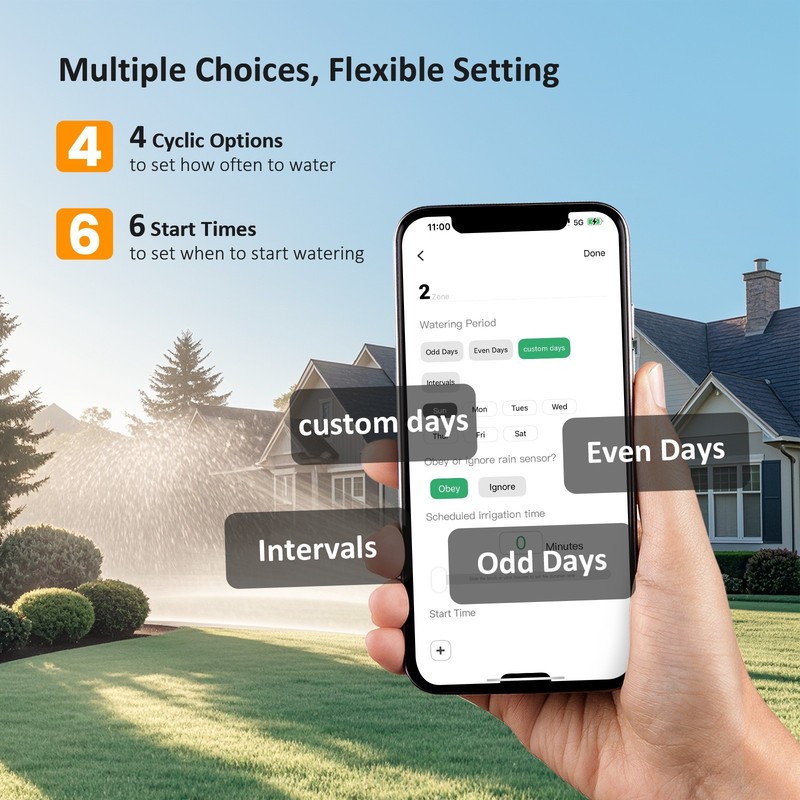4/8 Zone Lawn Sprinkler Controller Outdoor Irrigation Systems WiFi App Control gallery