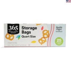 Eco-Friendly 25 Count Quart Storage Bags – Clear & Reusable with Zipper Closure