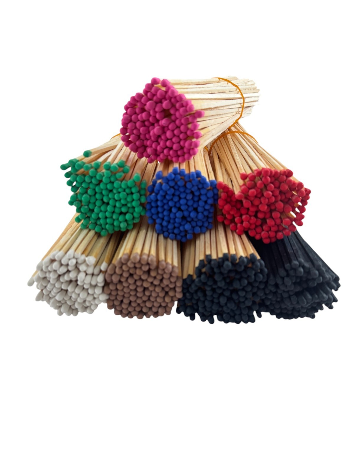 Brown, Black & White Fireplace Matches, 8" Bundle of 100, Bulk, Match Refill gallery