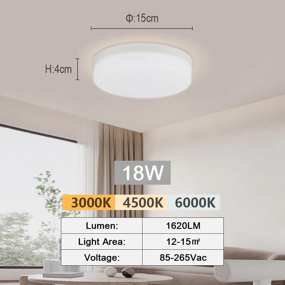 Round LED Ceiling Light Simple Square Ceiling Lights Modern Kitchen Ceiling