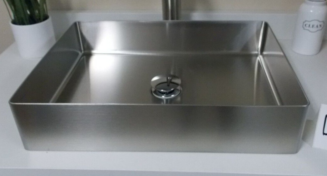 Eden Bath Rectangular Stainless Steel Vessel Sink (EB_SS002SV, D549) gallery