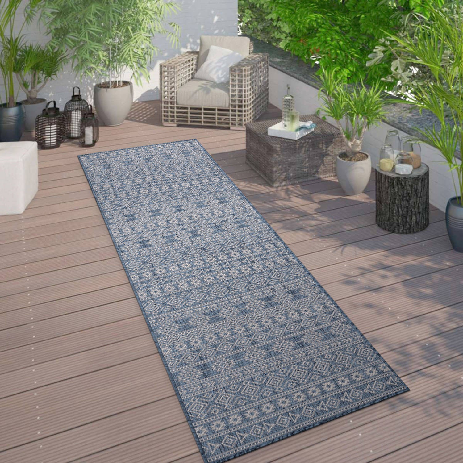 Rugshop Out Door Rugs Geometric Boho Textured Indoor Outdoor Carpet Outdoorrugs gallery