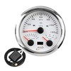 85mm 3-3/8" 3in1 Speedometer - 120 MPH 3-in-1 with Tachometer & Fuel White gallery