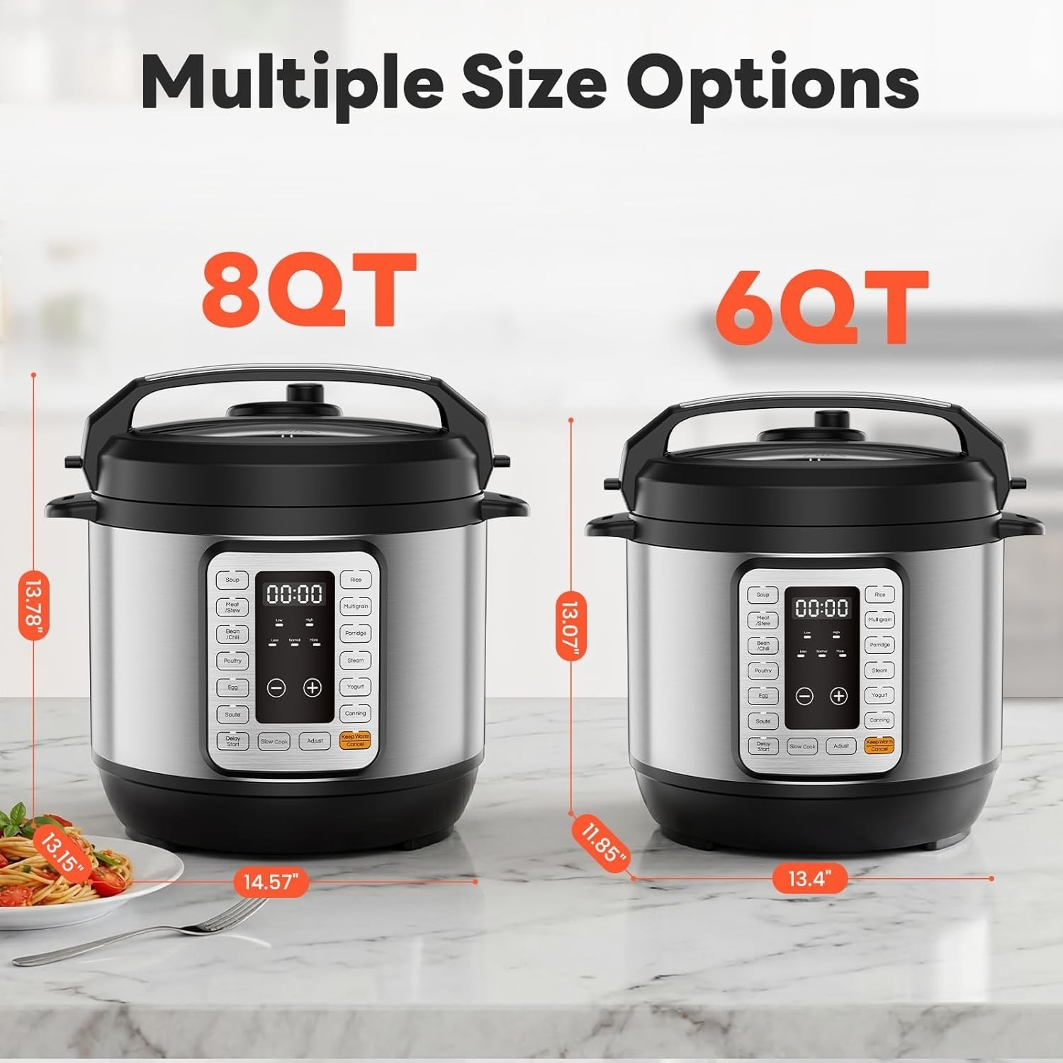 6QT/8QT Electric Pressure Cooker Multi Stainless Steel 14-in-1 Pressure Cooker gallery