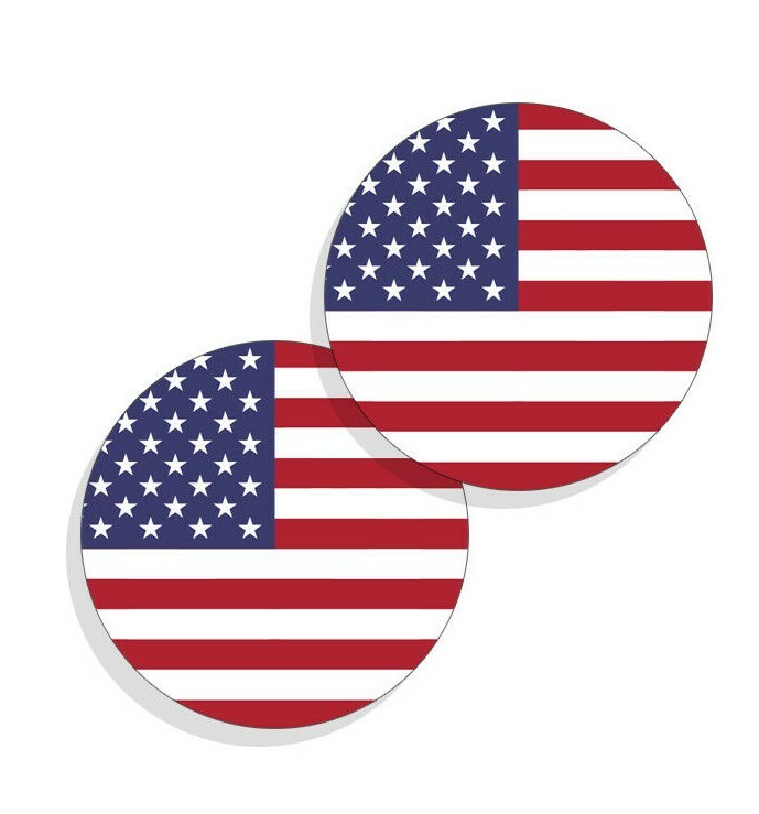 American Flag Stickers Flag Decals Round Indoor Outdoor 4 Circles America USA US gallery