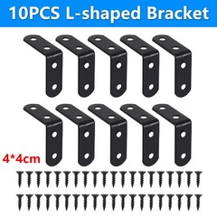 10Pc L Bracket Corner Brace Stainless Steel Corner Bracket 90 Degree for Shelves