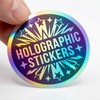 Custom Holographic Rainbow Stickers 100 Pack Personalized Waterproof Vinyl Logo gallery