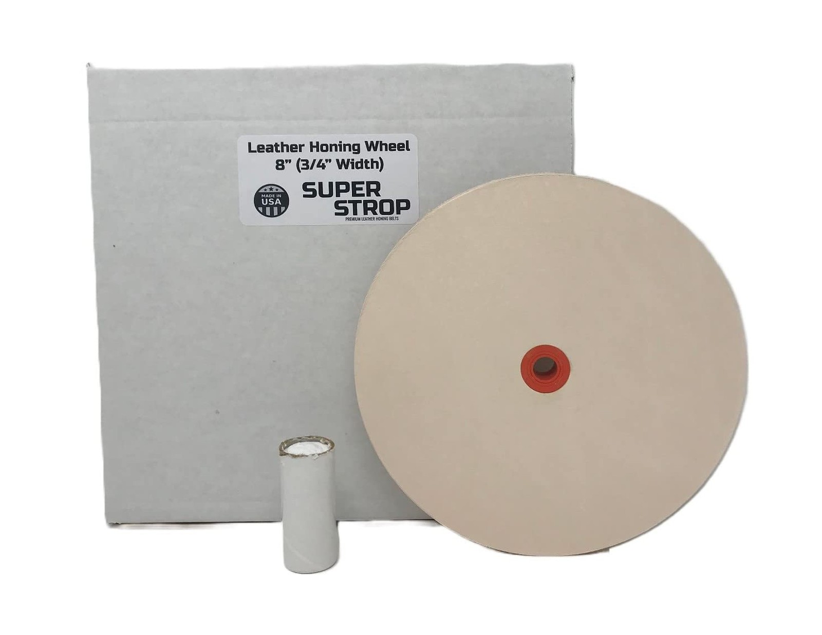 8 in Leather Honing Stropping Wheel Includes Premium White Buffing Compound M... gallery