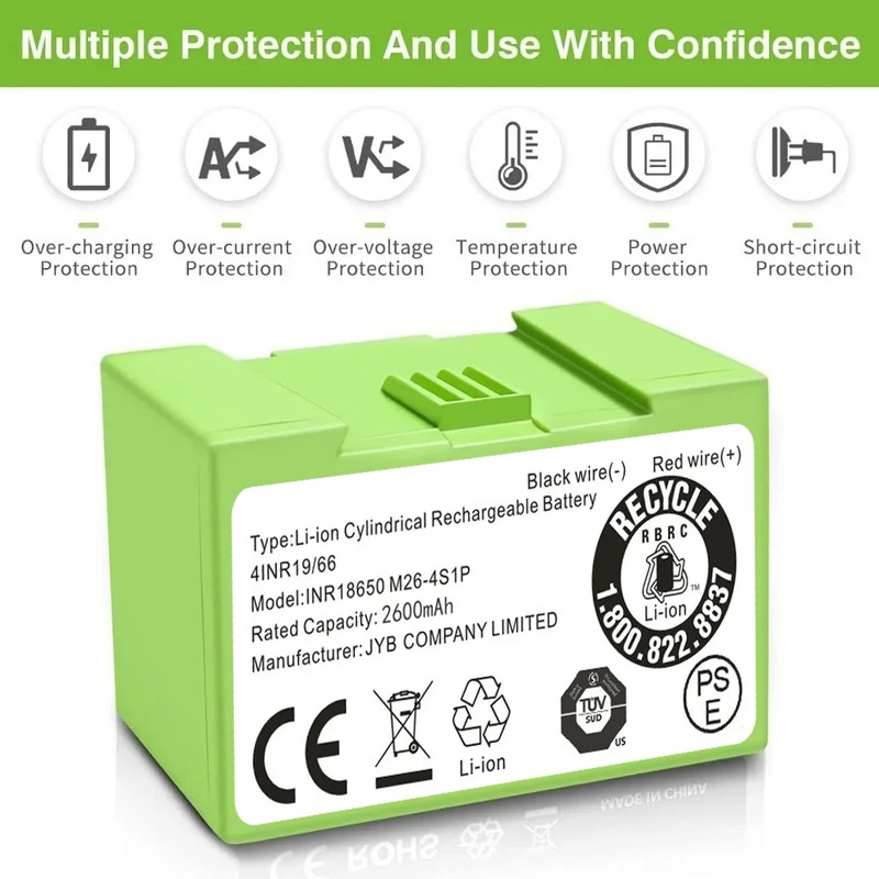 High-Quality Battery For iRobot Roomba e5 e6 i1 i2 i3 i4 i5 i6 i7+ i8+ j5+ J6+ gallery