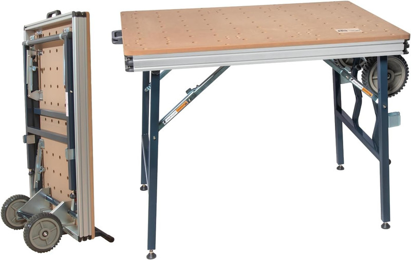Multi-Functional Portable Workbench with Wheels for DIY Projects gallery