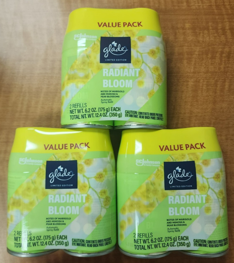 Glade Automatic Spray Air Freshener, Radiant Bloom, 12.4 oz, Pack of 6 Refills gallery
