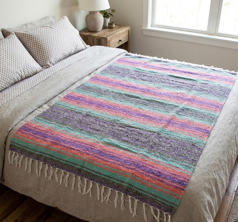 BULK Authentic Mexican Blanket Throw Blankets | Yoga Wedding Beach Home Party gallery