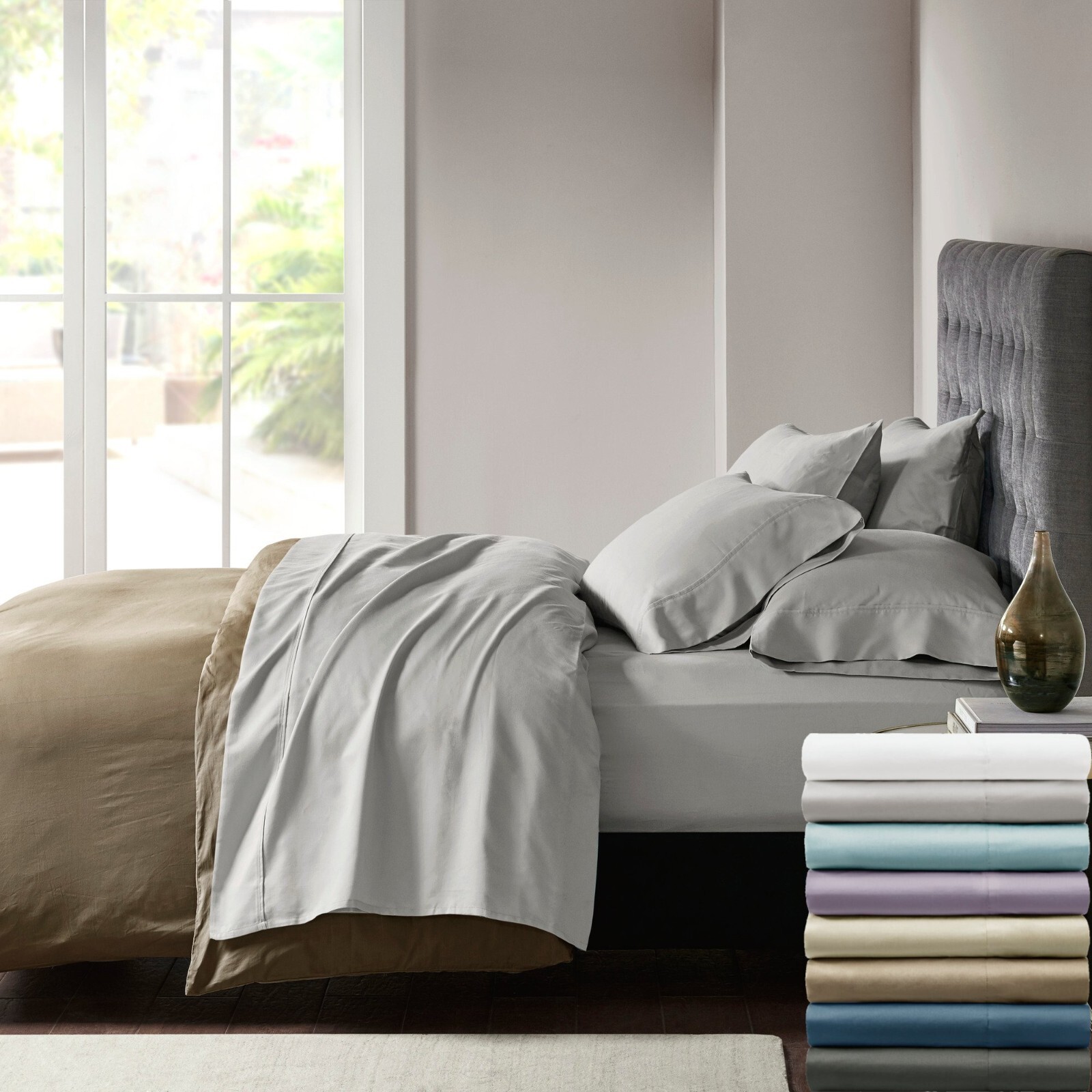Madison Park 800 Thread Count Cotton Blend Sateen Deep Pocket Bed Sheet Set gallery