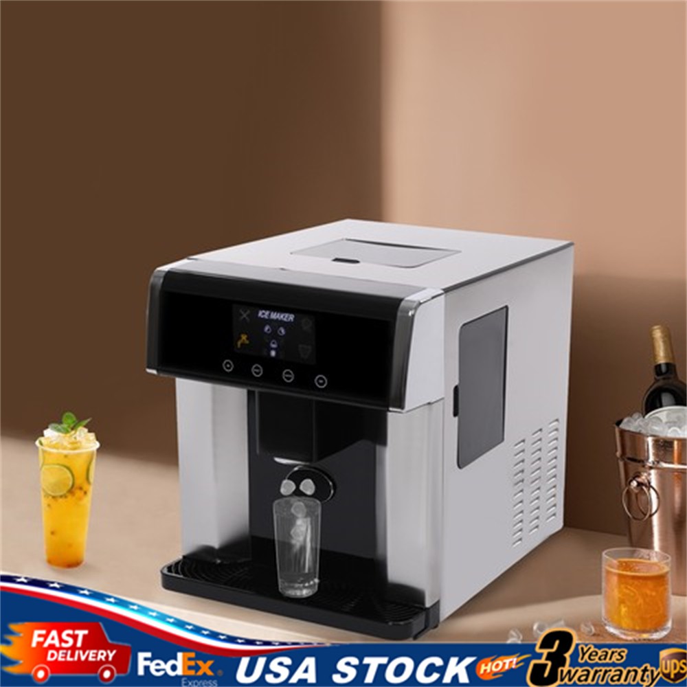 Nugget Ice Maker 33lbs Countertop Pebble Ice Maker Machine Self-Cleaning ZB-10E gallery