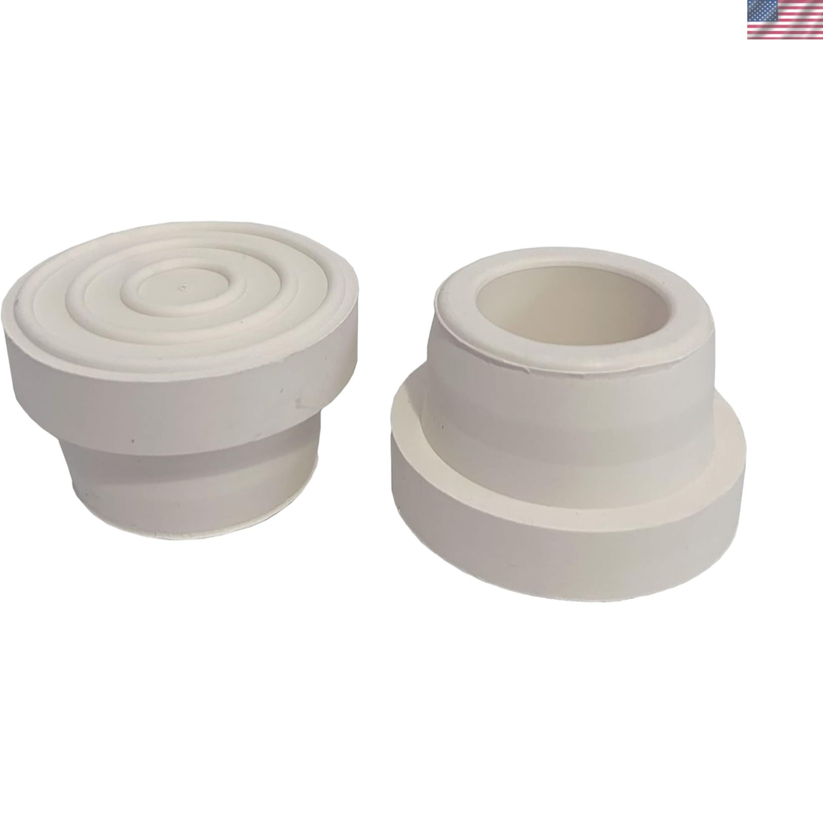 Durable Off-White Rubber Ladder Bumpers for Secure Pool Access - 2 Pack gallery