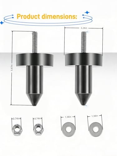 Hood Pin Bushing Poly Kit for Kenworth T660 T800 W900, 2 Pack, Black and BLACK gallery